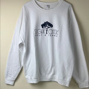 Jerzees White Crewneck Men's Sweater